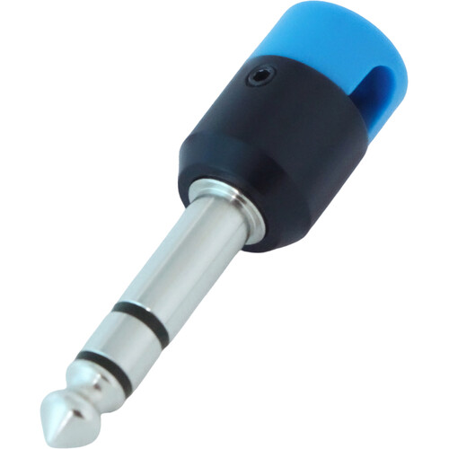 Cable Techniques Low-Profile Right-Angle 1/4" Plug (3-Pole, Large Blue Cap)