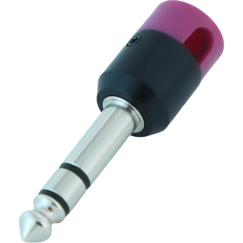 Cable Techniques Low-Profile Right-Angle 1/4" Plug (3-Pole, Large Purple Cap)