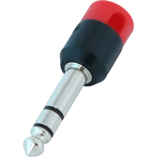 Cable Techniques Low-Profile Right-Angle 1/4" Plug (3-Pole, Large Red Cap)