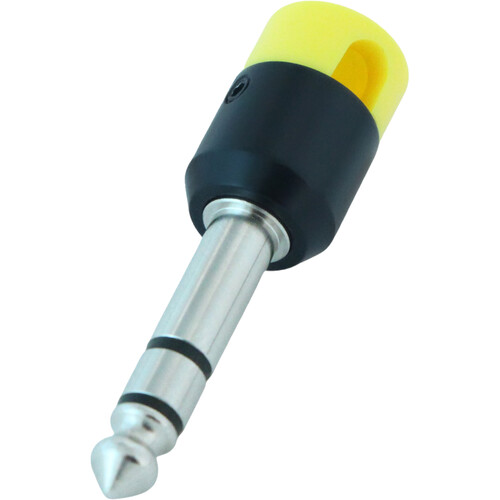 Cable Techniques Low-Profile Right-Angle 1/4" Plug (3-Pole, Large Yellow Cap)