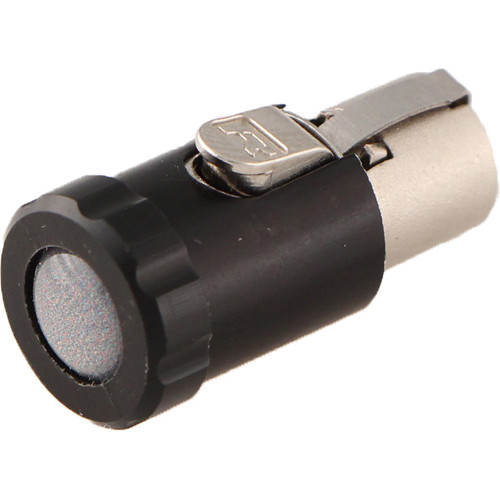 Cable Techniques Low-Profile Female TA5F Connector with 90-Degree Left Side-Exit (Gray Polydome)
