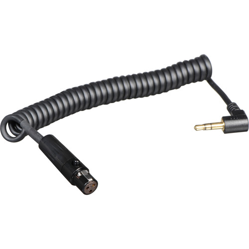 Cable Techniques TA3F to 3.5mm TRS Right-Angle Coiled Cable for Lectrosonics LR Receiver (8", Extends to 14")