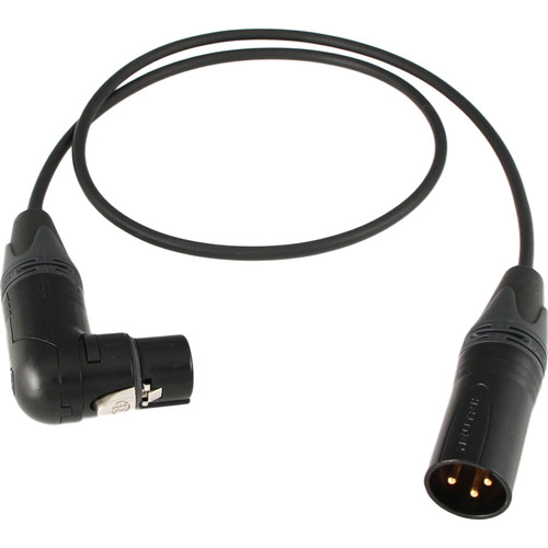 Cable Techniques CT-PXR-18K Lectrosonics UCR Receiver Bag Cable - XLR-3F RA to XLR-3M (18", Black XLR Ring)