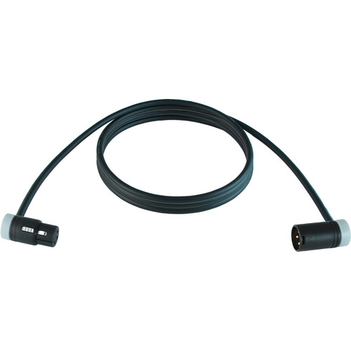 Cable Techniques 10'Low-Profile Right-Angle XLR-3F to XLR-3M Mic/Patch Cable (Gray Caps)Mogami W2549 Cable