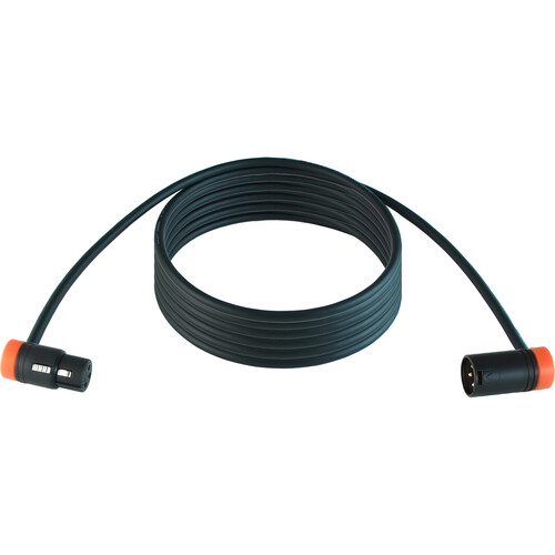 Cable Techniques 50' Low-Profile Right-Angle XLR-3F to XLR-3M Mic/Patch Cable (Orange Caps)Mogami W2549 Cable