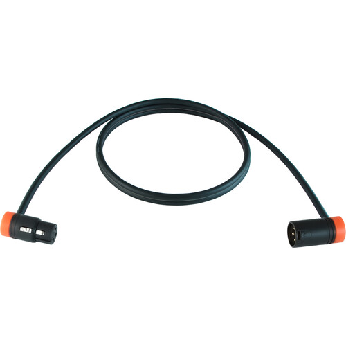 Cable Techniques 6' Low-Profile Right-Angle XLR-3F to XLR-3M Mic/Patch Cable (Orange Caps)Mogami W2549 Cable