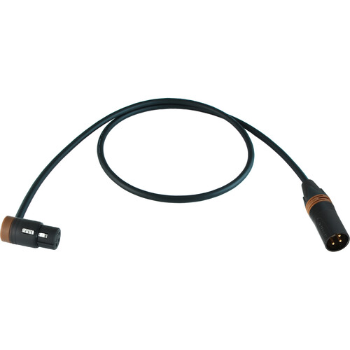 Cable Techniques 3' Low-Profile Right-Angle XLR3F-Straight XLR3M Mic/Patch Cable (Brown Cap/Ring)W2549 Cable