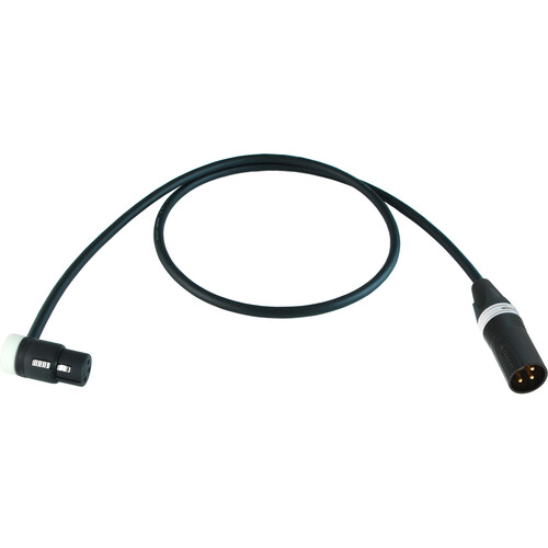 Cable Techniques 3' Low-Profile Right-Angle XLR3F-Straight XLR3M Mic/Patch Cable (White Cap/Ring)W2549 Cable
