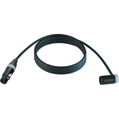 Cable Techniques 25' Straight XLR3F to Low-Profile RA/XLR3M Mic/Patch Cable (Gray Cap/Ring)W2549 Cable