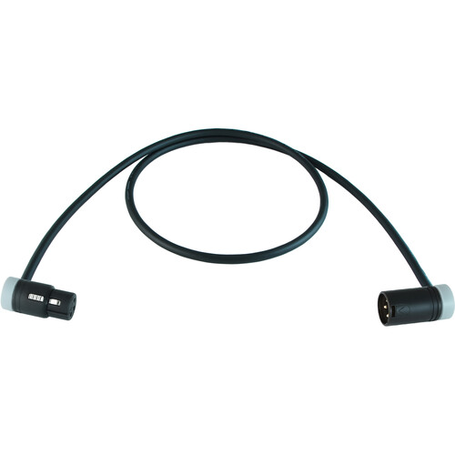 Cable Techniques 3'Low-Profile Right-Angle XLR-3F to XLR-3M Mic/Patch Cable (Gray Caps)Mogami W2893 Cable