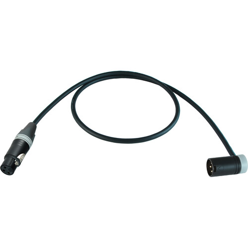 Cable Techniques 3' Straight XLR3F to Low-Profile RA/XLR3M Mic/Patch Cable (Gray Cap/Ring)W2893 Cable