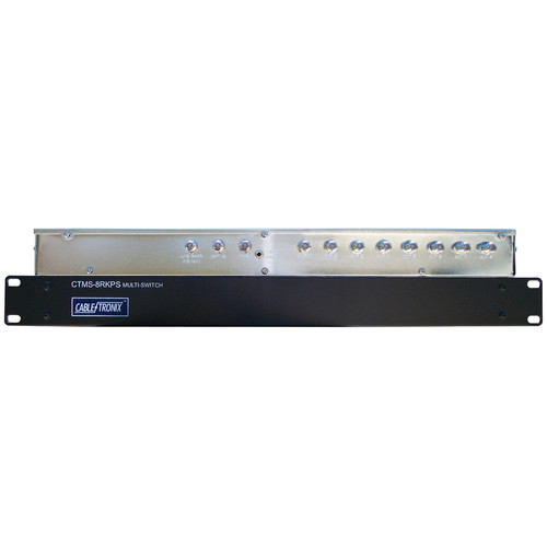CableTronix CTMS-8RKPS 8-Channel Rack-Mountable Satellite Multiswitch with Power Supply