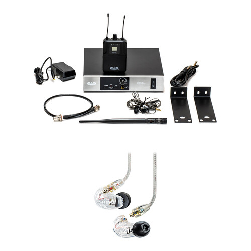 CAD GXLIEM Single-Mix In-Ear Wireless Monitoring System Kit with Shure SE215 Pro Earphones (T: 902 to 928 MHz)