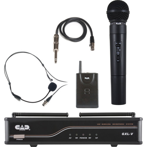 CAD GXLV 2-Channel Handheld and Bodypack VHF Wireless System (H: 185.8, 213.74 MHz)