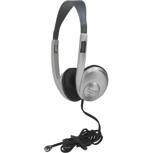 Califone 3060AVS CT Lightweight On-Ear Stereo Headphones (Silver)
