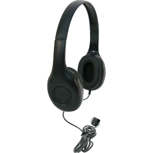 Califone KH-08 USB BK On-Ear Headphones with USB Connector (Black)