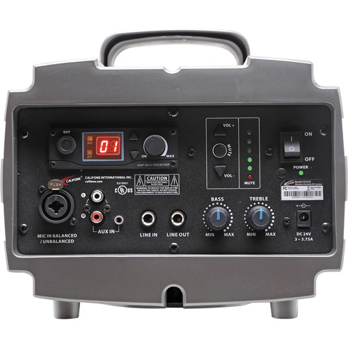 Califone PA329 Wireless Presentation Pro Speaker with PI-RC Remote Control