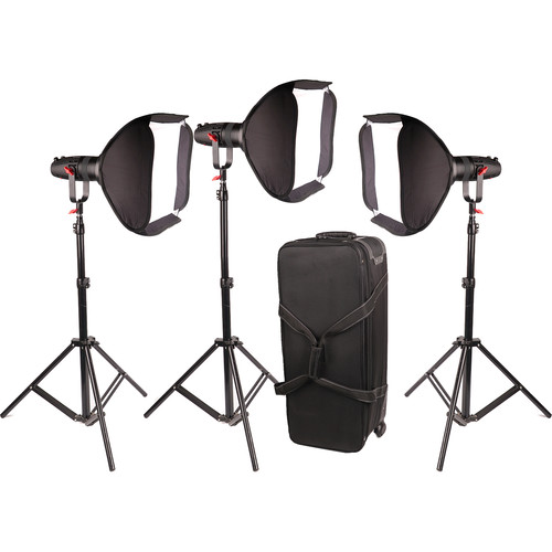 CAME-TV Boltzen 30W Fresnel Fanless Focusable LED Daylight 3-Light Kit