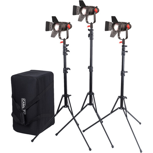 CAME-TV Boltzen 30W Fresnel Focusable LED Daylight 3-Light Package