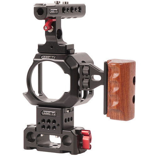 CAME-TV Camera Cage with Baseplate & Top/Side Handles for Blackmagic Micro Cinema Camera