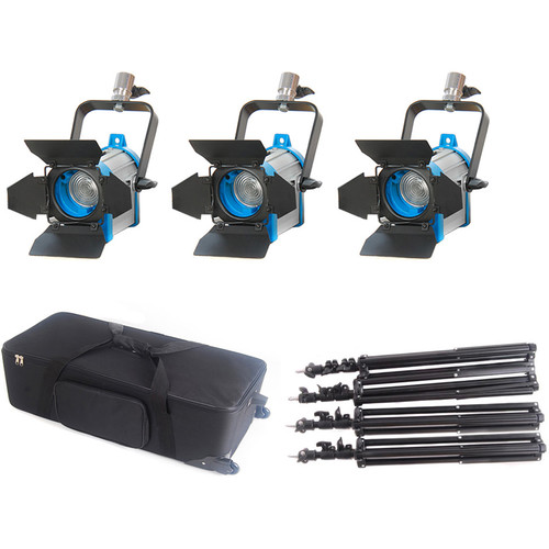 CAME-TV 150W Fresnel Tungsten Video Studio Spot Light (3-Pack)