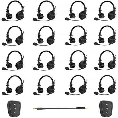 CAME-TV WAERO Pro Wireless Full-Duplex Intercom System with 16 Headsets & 2 Nano Packs (EU: 1881 to 1897 MHz)