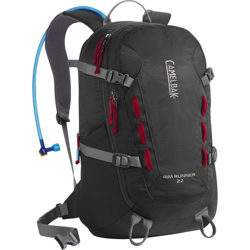 CAMELBAK Rim Runner 22 Backpack with 3L Reservoir (Charcoal/Chili Pepper)