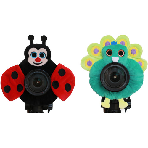 Camera Creatures Lovable Ladybug and Perky Peacock Posing Prop Kit