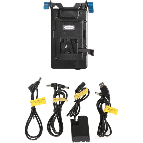 CAMLAST V-Mount Plate with 5V USB/7.2V/12V Cables for Select Canon & Blackmagic Cameras
