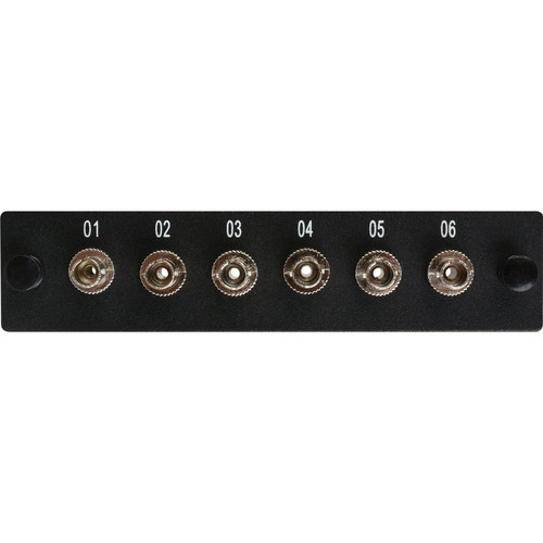 Camplex 6-Port ST Single-Mode Fiber Adapter Plate Module with Ceramic Connectors (Yellow)