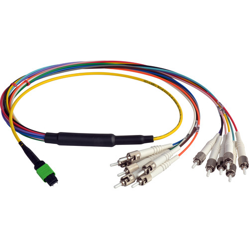 Camplex MTP Elite APC Male to 12 ST UPC External Yellow Single-Mode Fiber Breakout Cable (3')