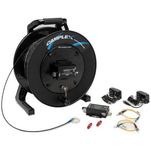 Camplex 12G-SDI Fiber Optic Converter/Extender & Tactical Cable Reel System (1000')