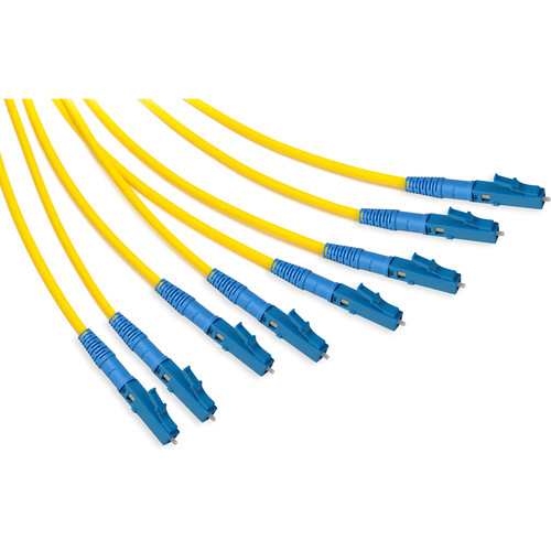 Camplex 8-Channel Single Mode Fiber Optic Tactical Snake with ST Connectors (25')