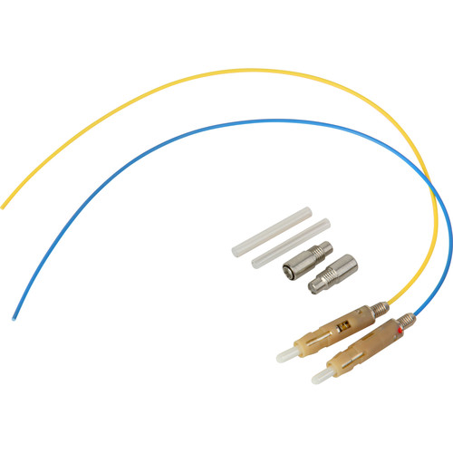 Camplex Lemo F2 SMPTE 3K.93C Pre-Polished Fusion Splice Kit (Yellow & Blue Fiber Pair, 6")