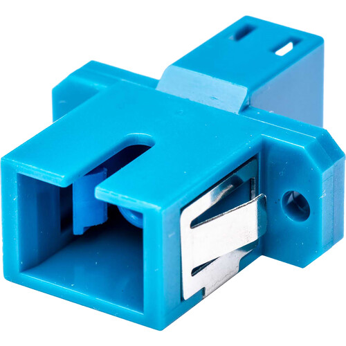 Camplex Single Mode Simplex LC to SC Flanged Fiber Optic Coupler (Plastic)