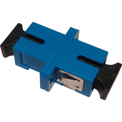 Camplex Single-Mode Simplex SC to SC Fiber Adapter with Zirconia Sleeve and Plastic Flange (Single)