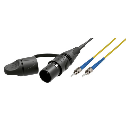 Camplex 2-Ch opticalCON DUO LITE to 2 ST Single-Mode Fiber Tactical Patch Cable (1')