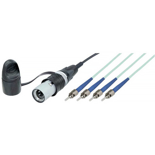 Camplex opticalCON QUAD LITE to Quad ST Multi-Mode Fiber Tactical Patch Cable (30')