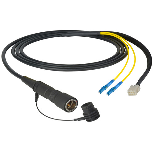 Camplex 35' Lemo PUW to Duplex LC Fiber & 6-Pin HF-PUWLC3-BO-035