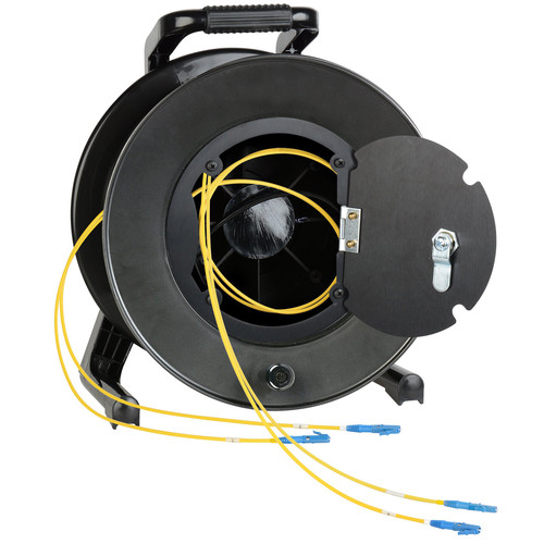 Camplex Duplex LC Single-Mode Fiber Optic Tactical Snake Reel (100')
