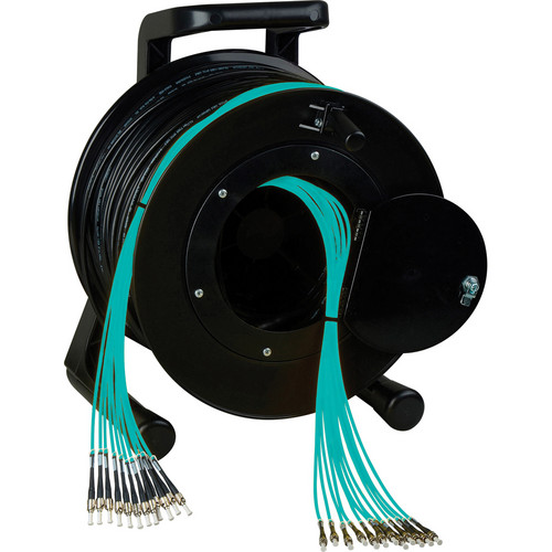 Camplex OM3 4-Ch Multimode Tactical Fiber ST Snake Cable Reel (1000')