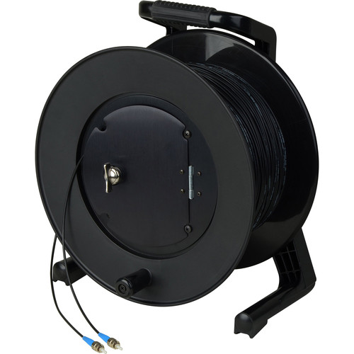 Camplex Simplex Single-Mode ST Fiber Optic Tactical Cable Reel (250')