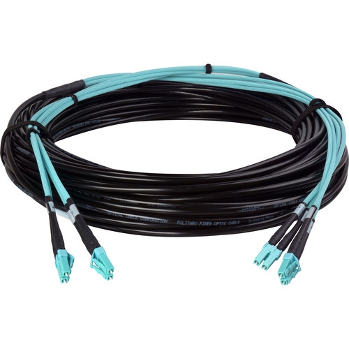 Camplex 4-Channel LC Multi-Mode OM3 Fiber-Optic Tactical Snake (100')