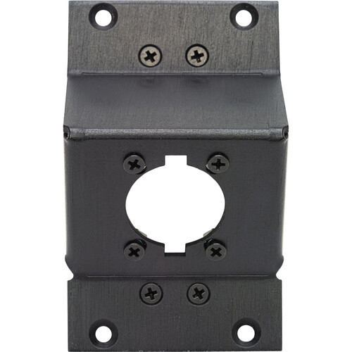 Camplex Punched Angled Aluminum Panel for Neutrik opticalCON and All D-Series Connectors (2 RU, Black)