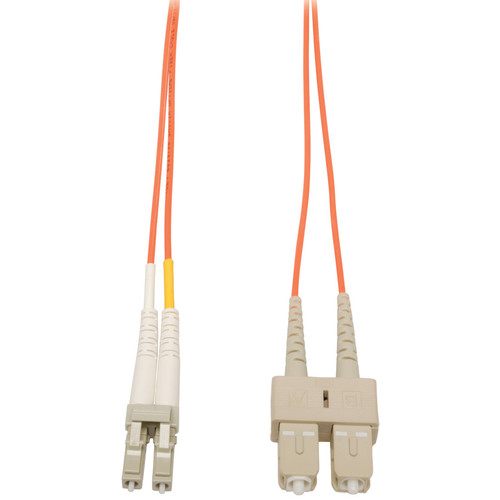Camplex Duplex LC to Duplex SC Multimode Fiber Optic Patch Cable (98.42', Orange)