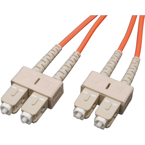 Camplex Duplex SC to Duplex SC Multimode Fiber Optic Patch Cable (98.42', Orange)