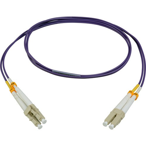 Camplex OM4 Premium Bend Tolerant Multimode Duplex LC to LC Fiber Patch Cable (16.4', Purple)