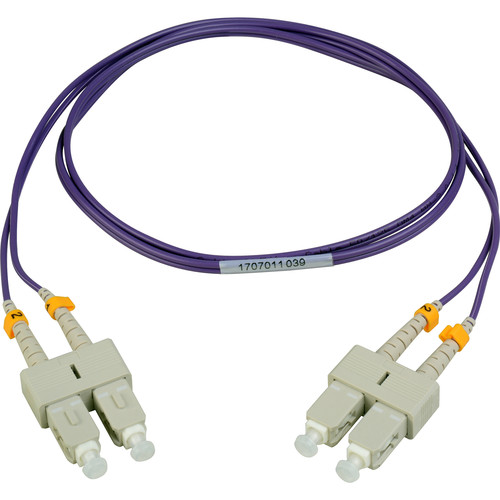 Camplex OM4 Premium Bend Tolerant Multimode Duplex SC to SC Fiber Patch Cable (32.8', Purple)