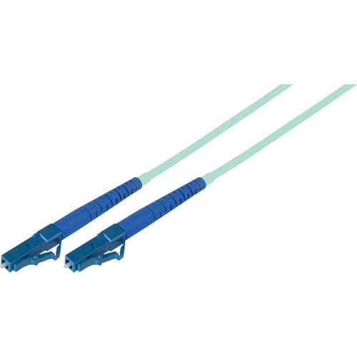 Camplex Premium Bend Tolerant OM3 Multimode Simplex LC to LC Fiber Patch Cable (328', Aqua)