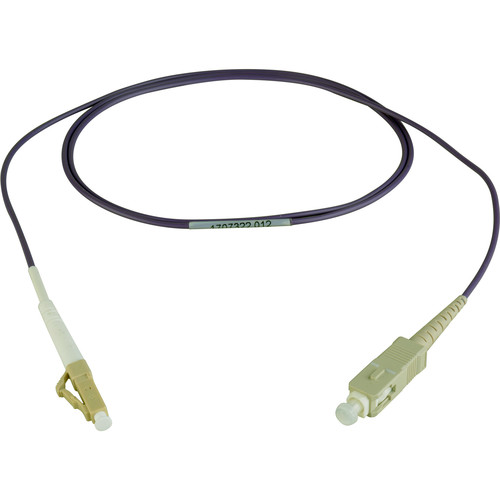 Camplex OM4 Premium Bend-Tolerant Multimode Simplex LC to SC Fiber Patch Cable (16.4', Purple)